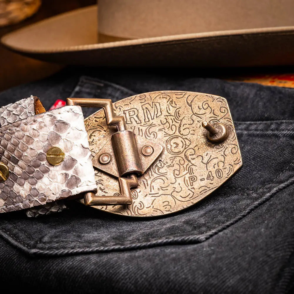 Marco Di Milano Arkansas Natural Genuine Python Belt