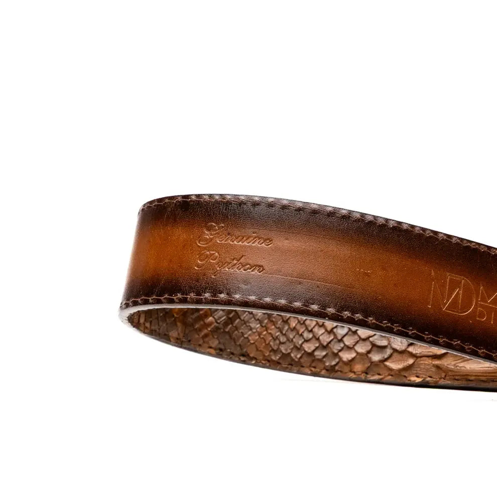 Marco Di Milano Arkansas Cognac Genuine Python Belt