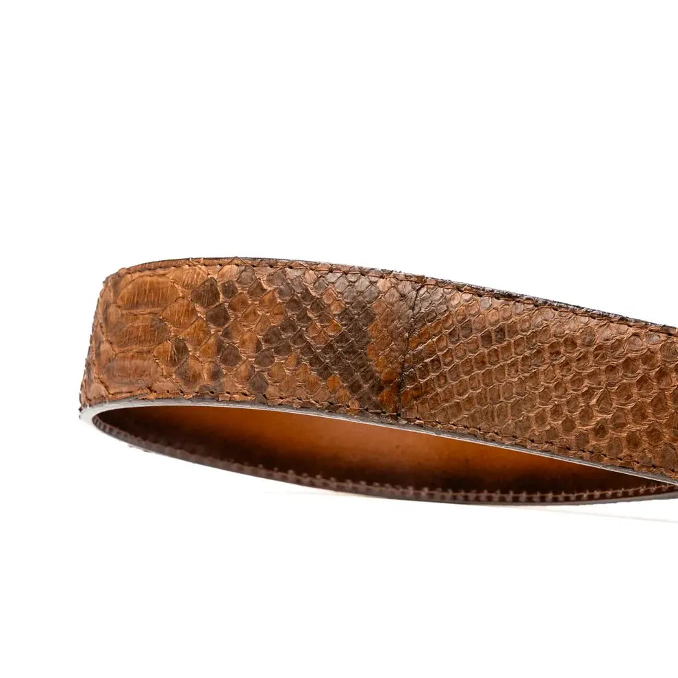 Marco Di Milano Arkansas Cognac Genuine Python Belt