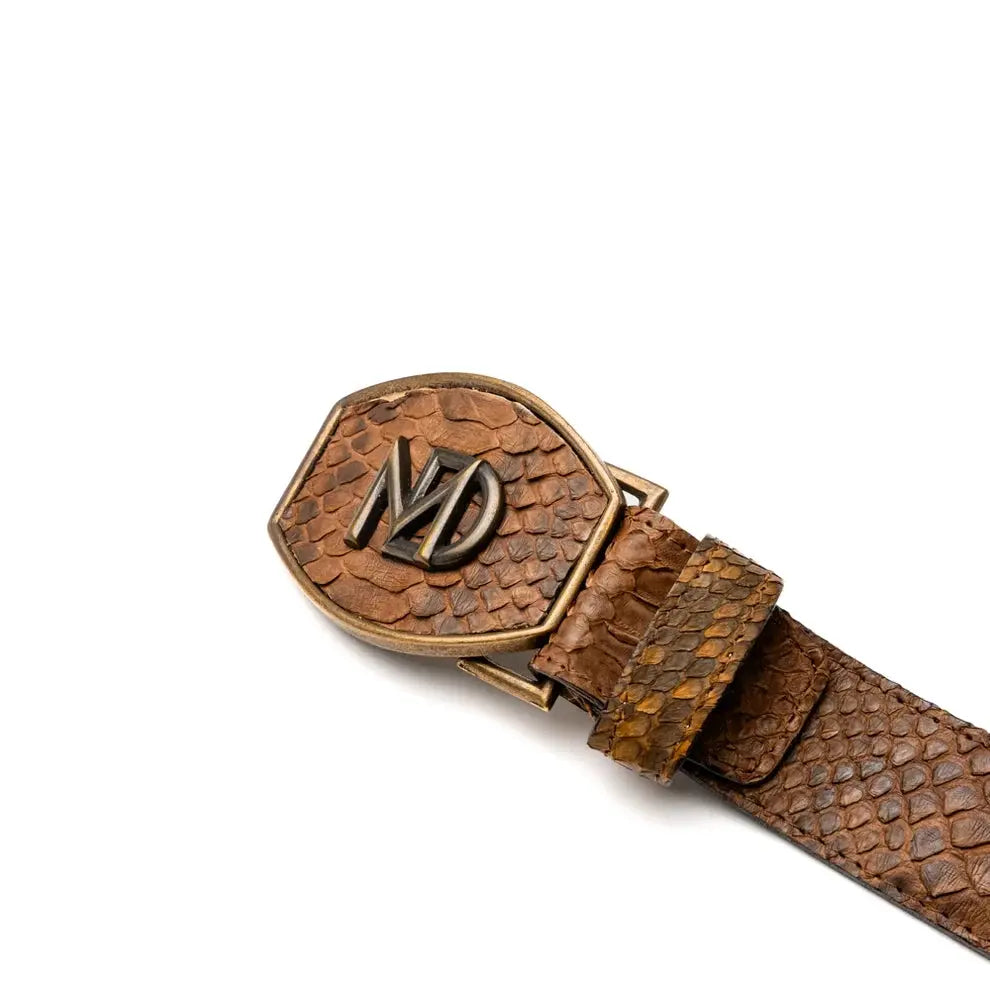 Marco Di Milano Arkansas Cognac Genuine Python Belt