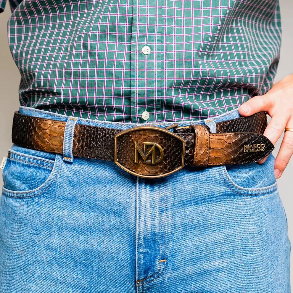 Marco Di Milano Arkansas Lisboa Genuine Python Belt