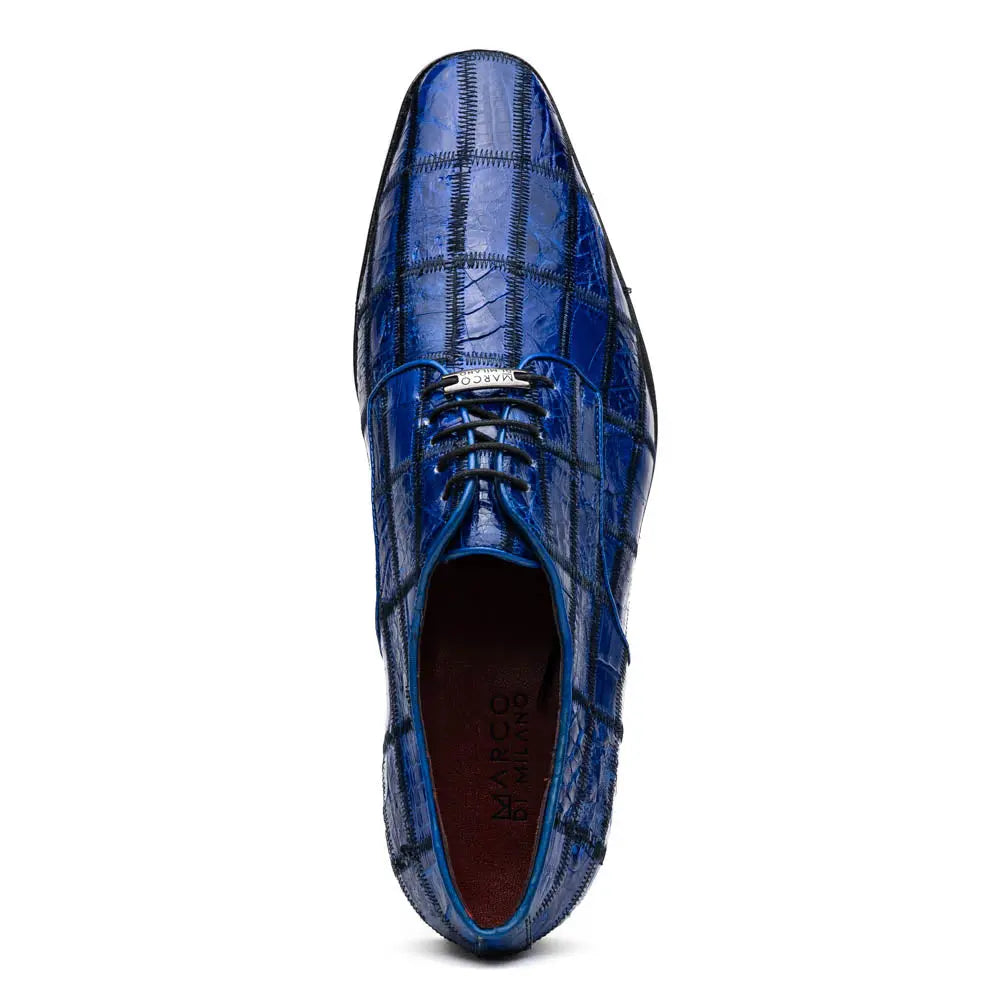 Marco Di Milano Asti Electric Blue Genuine Caiman Crocodile Oxfords