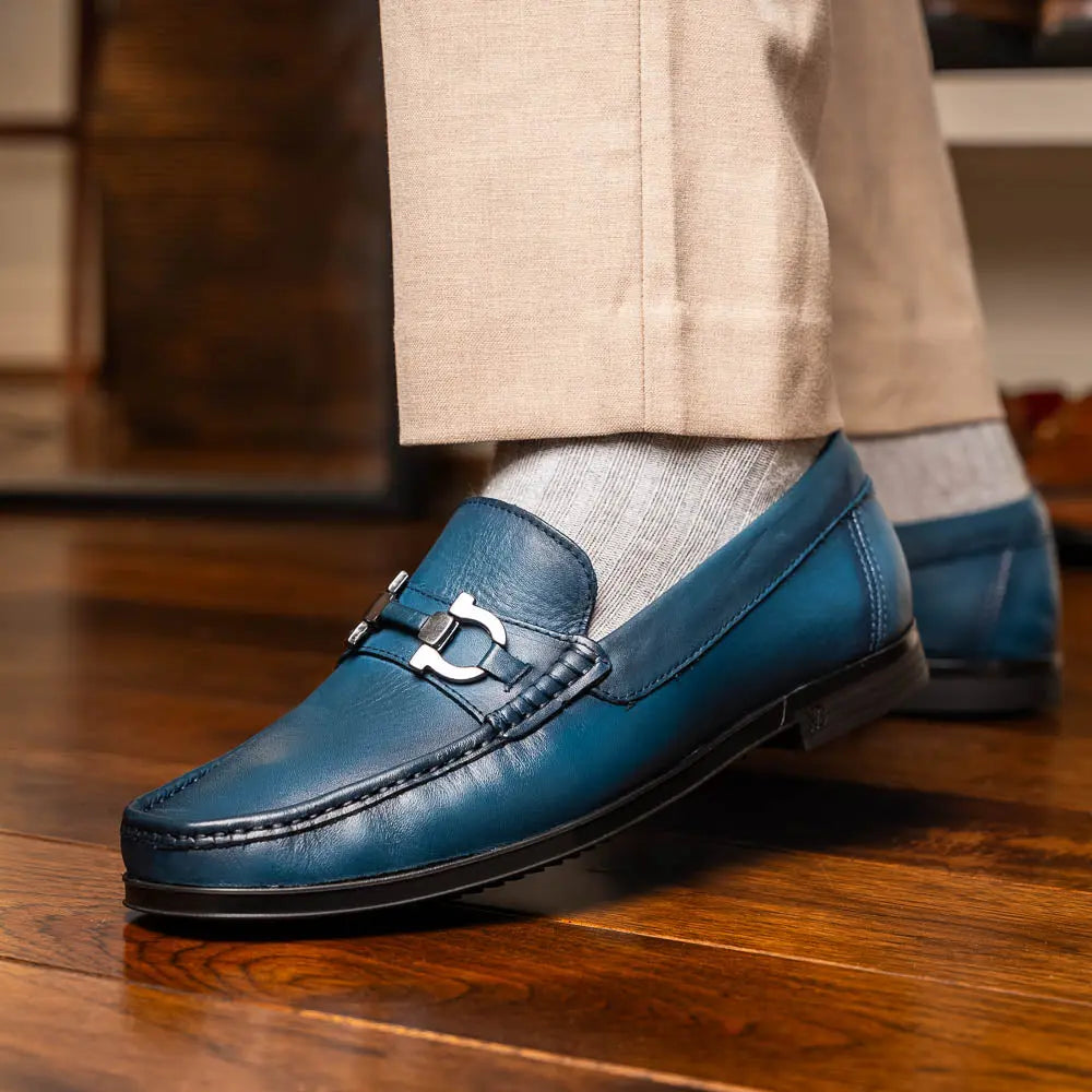 Marco Di Milano Atrani Navy Genuine Calf Loafers