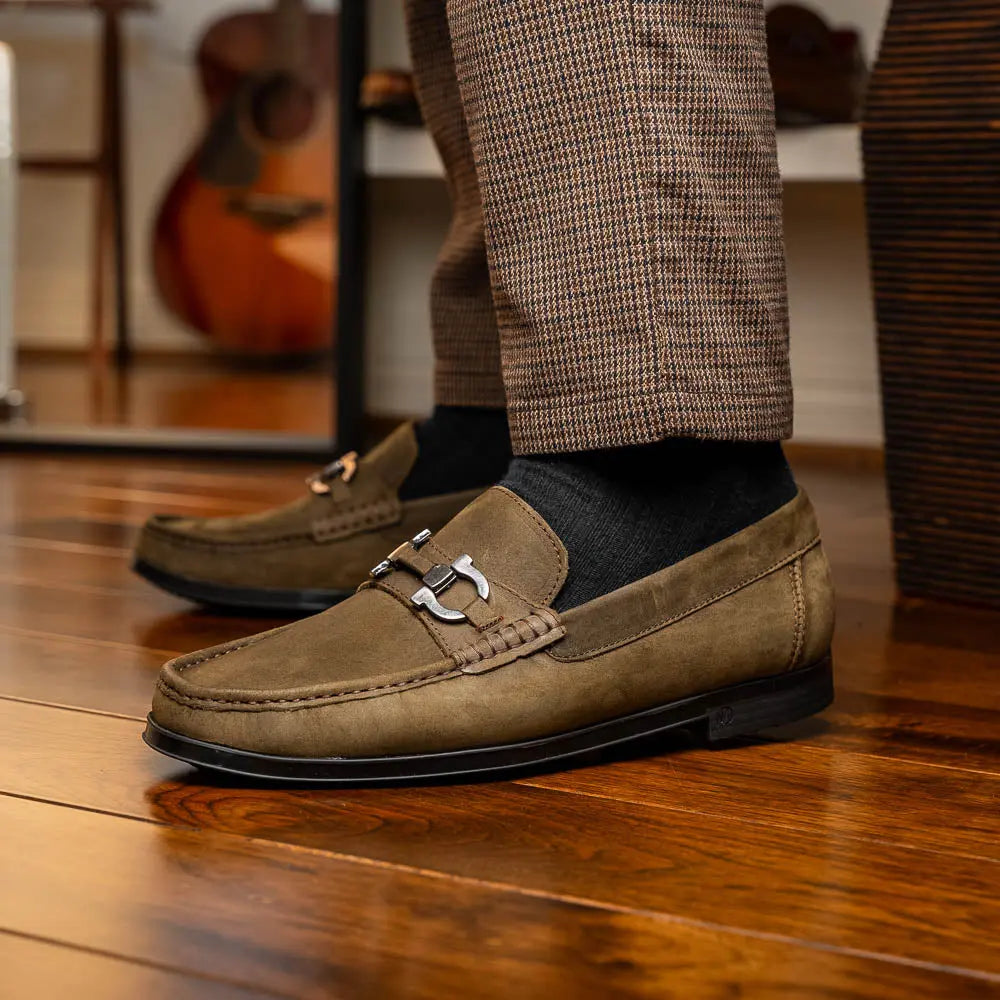 Marco Di Milano Atrani Olive Genuine Calf Loafers