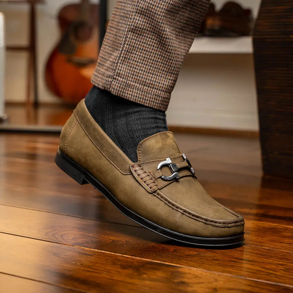 Marco Di Milano Atrani Olive Genuine Calf Loafers