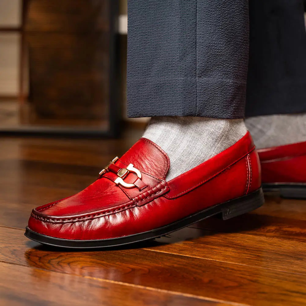 Marco Di Milano Atrani Red Genuine Calf Loafers