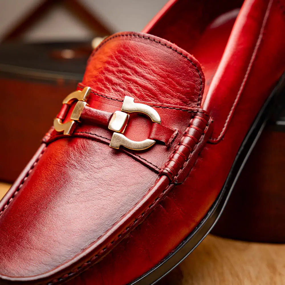 Marco Di Milano Atrani Red Genuine Calf Loafers