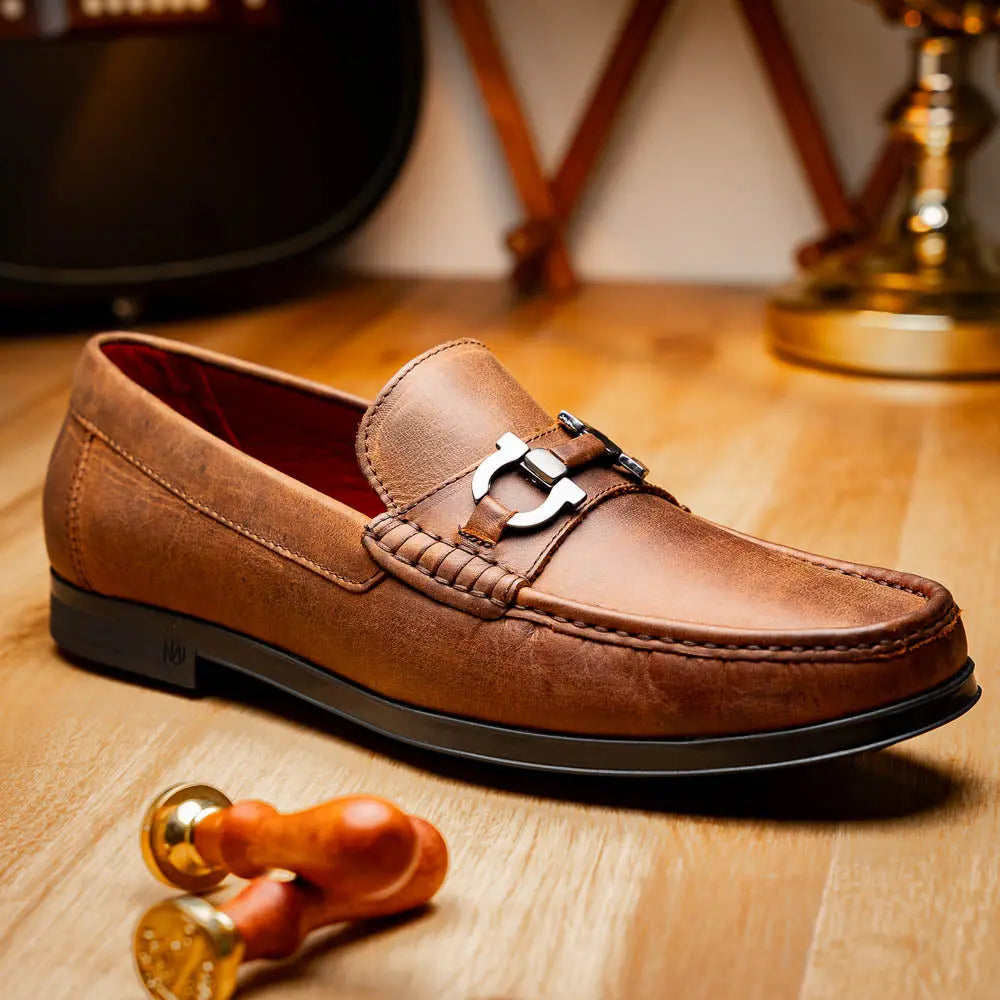 Marco Di Milano Atrani Tan Genuine Calf Loafers