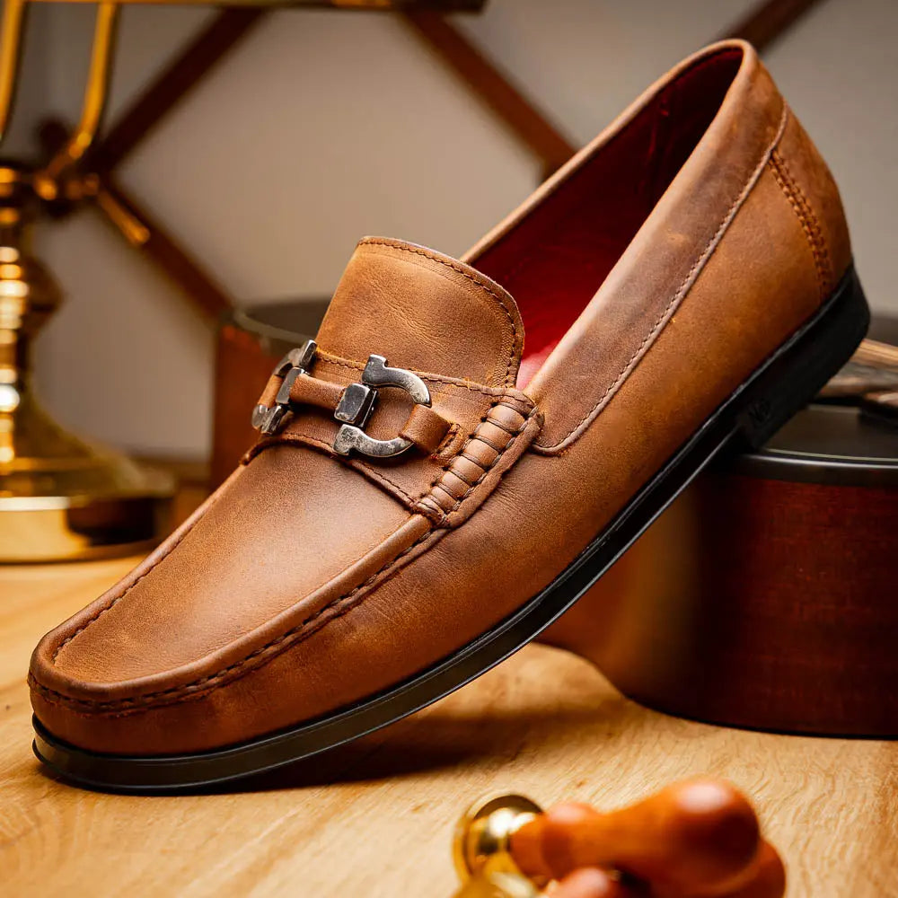 Marco Di Milano Atrani Tan Genuine Calf Loafers