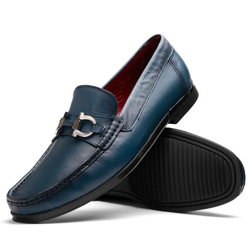 Marco Di Milano Atrani Navy Genuine Calf Loafers