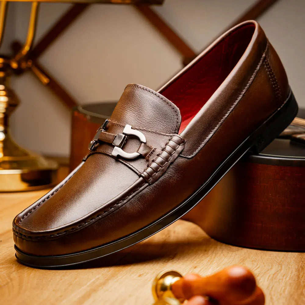 Marco Di Milano Atrani Brown Genuine Calf Loafers