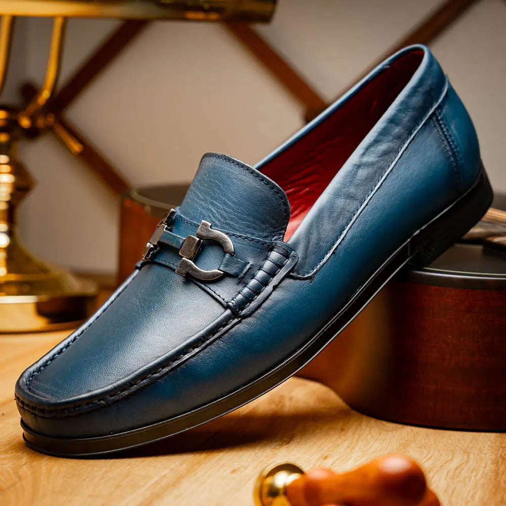 Marco Di Milano Atrani Navy Genuine Calf Loafers