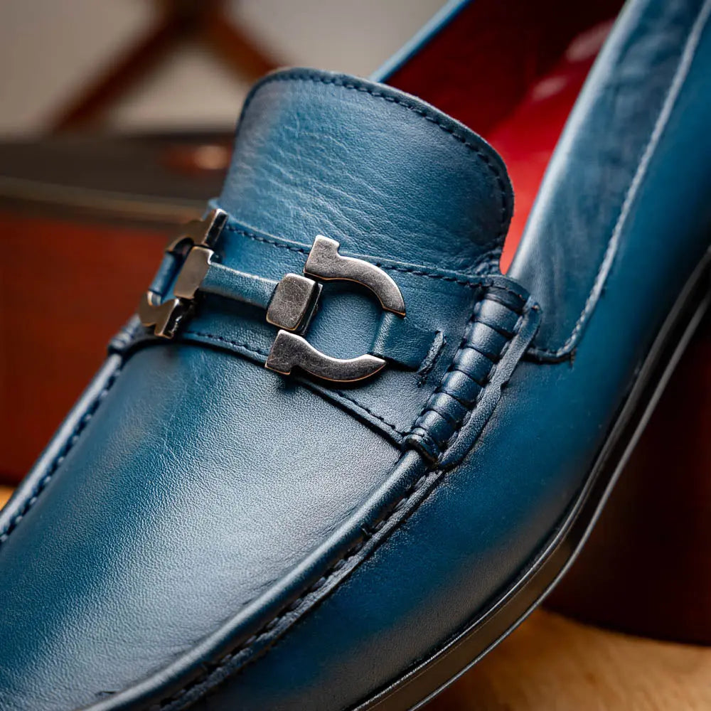 Marco Di Milano Atrani Navy Genuine Calf Loafers