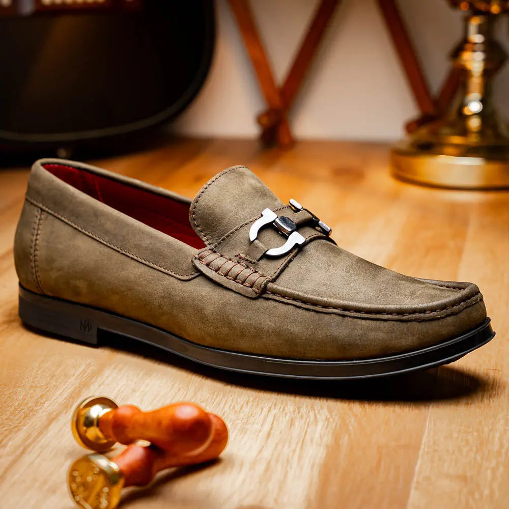 Marco Di Milano Atrani Olive Genuine Calf Loafers