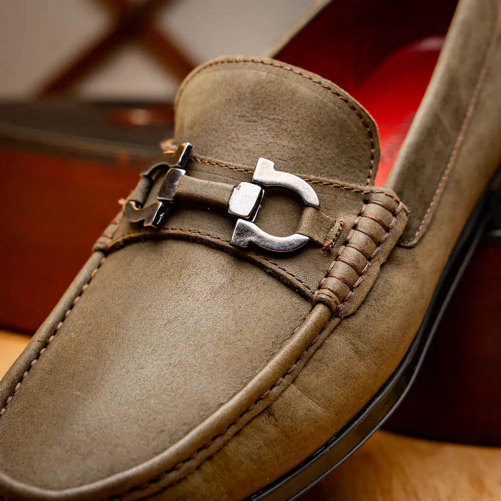 Marco Di Milano Atrani Olive Genuine Calf Loafers