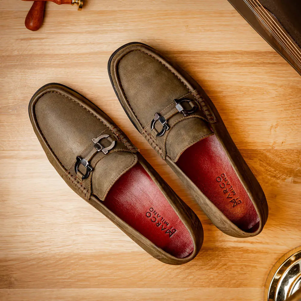 Marco Di Milano Atrani Olive Genuine Calf Loafers