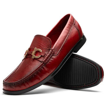 Marco Di Milano Atrani Red Genuine Calf Loafers