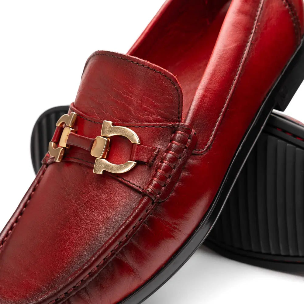 Marco Di Milano Atrani Red Genuine Calf Loafers