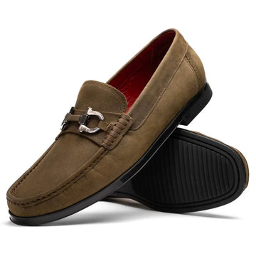 Marco Di Milano Atrani Olive Genuine Calf Loafers