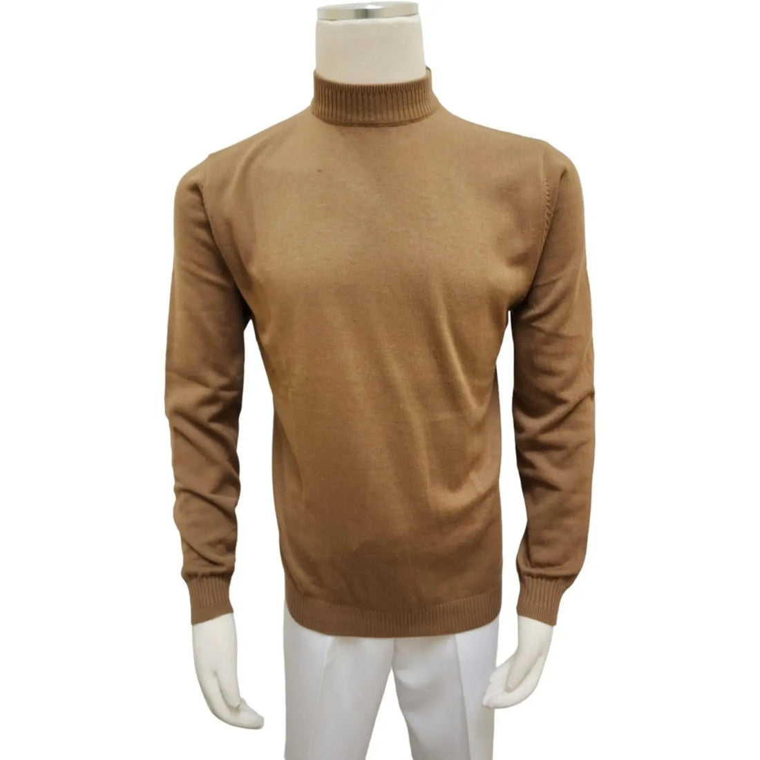 Bagazio Camel Mock Neck Sweater Suit Essence