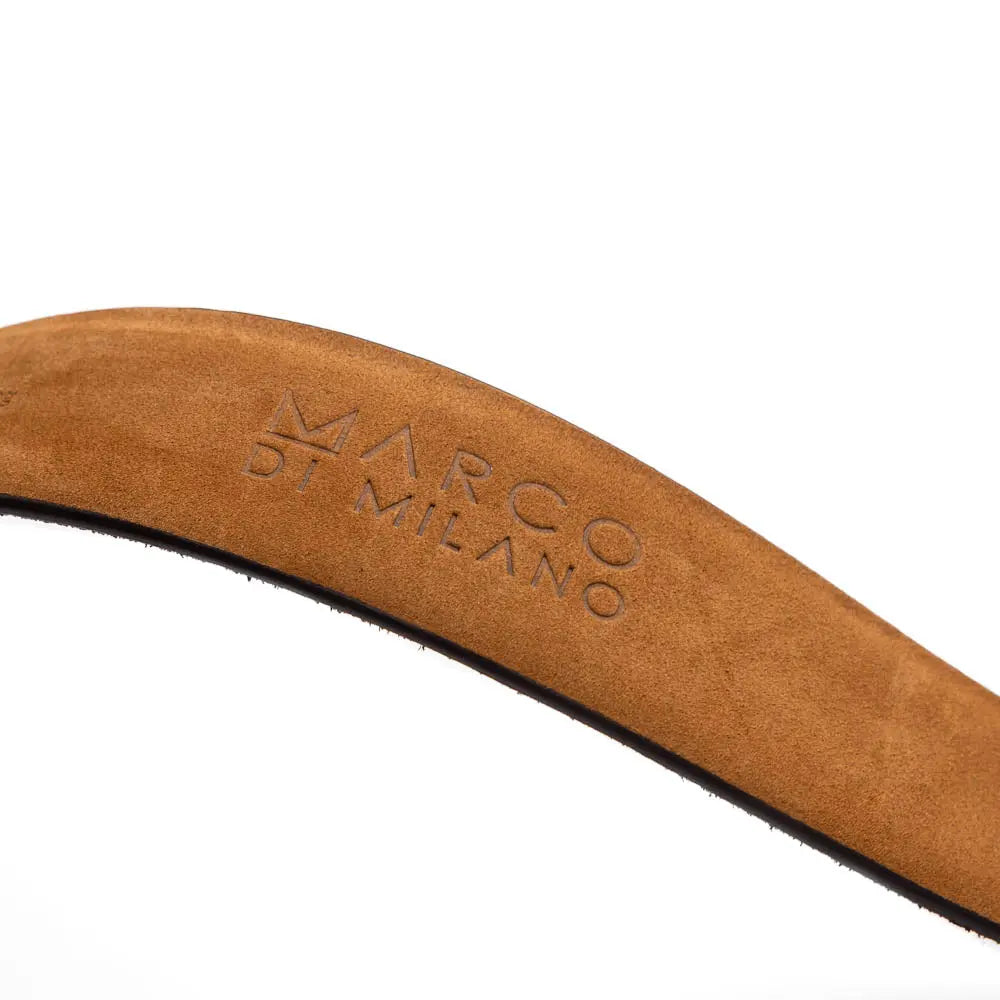 Marco Di Milano Riccardo Black Cherry Genuine Crocodile Belt