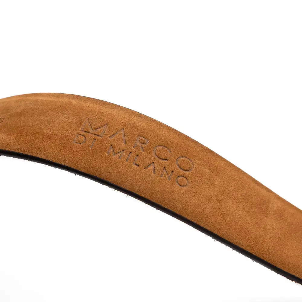Marco Di Milano Riccardo Black Genuine Crocodile Belt