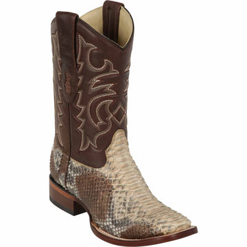 Los Altos 8225711 Men's Oryx Genuine Python Wide Square Toe Cowboy Boots