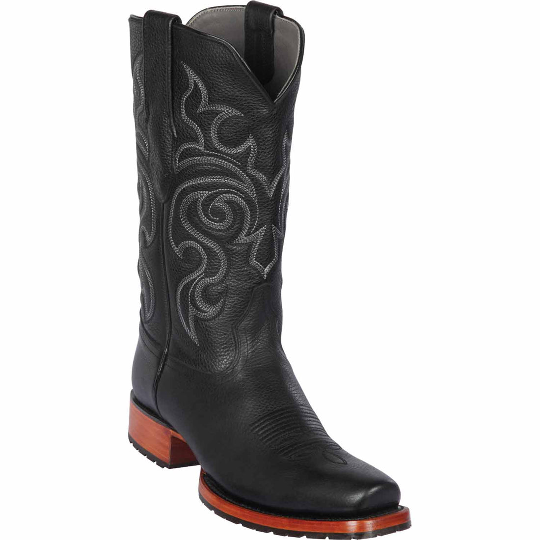 Los Altos 58T2705 Men's Black Genuine Grisly 7X Toe Cowboy Boots