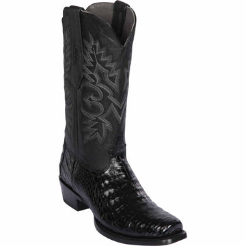 Los Altos 588205 Men's Black Genuine Caiman Belly 7X Toe Cowboy Boots