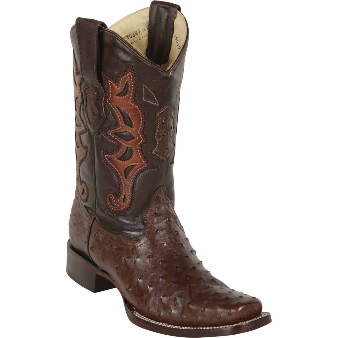 Los Altos 812T0307 Men's Brown Genuine Ostrich Rodeo Boots