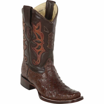 Los Altos 812T0307 Men's Brown Genuine Ostrich Rodeo Boots