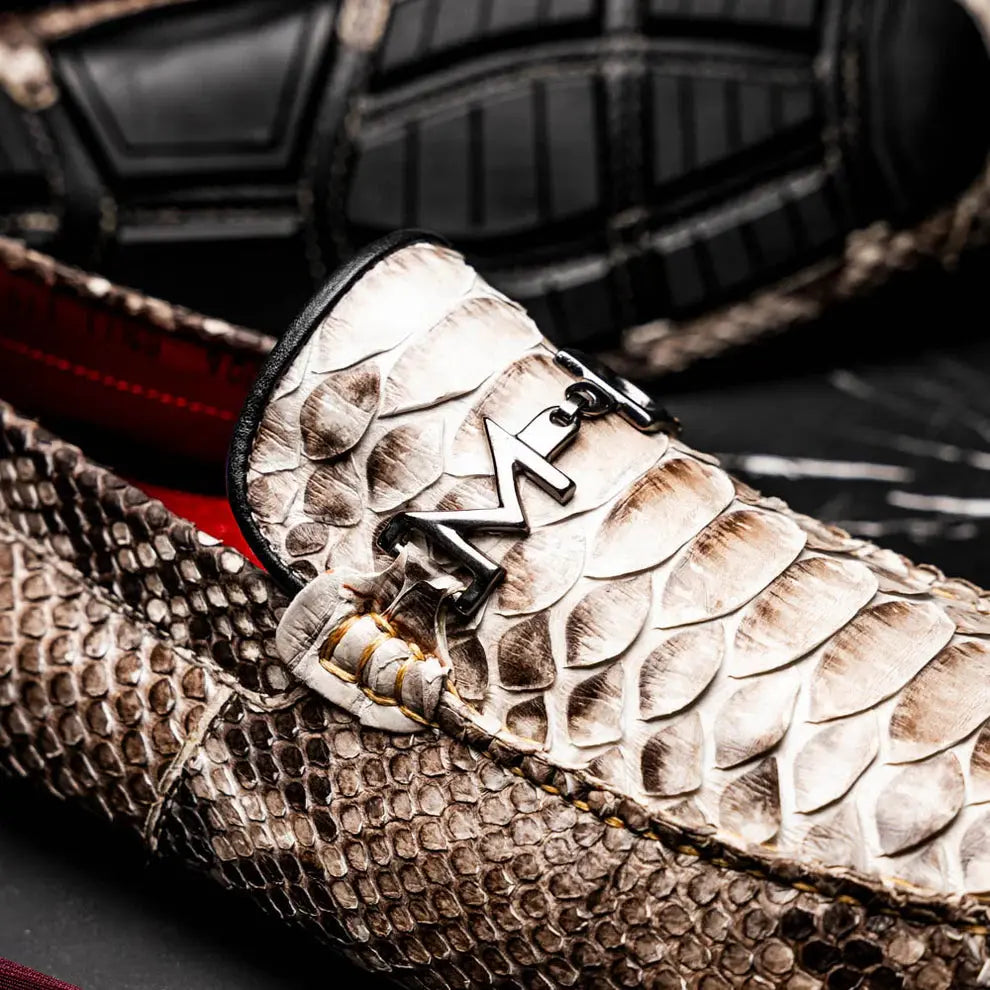 Marco Di Milano Capri Natural Genuine Python Loafers