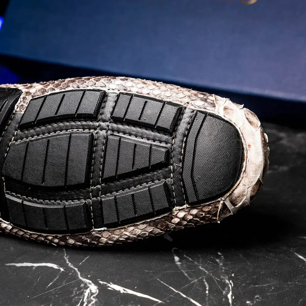 Marco Di Milano Capri Natural Genuine Python Loafers