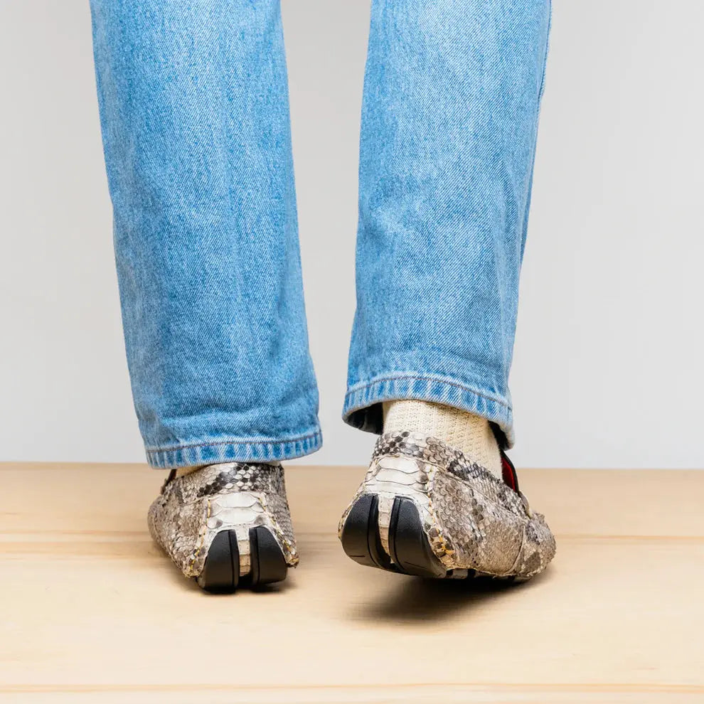 Marco Di Milano Capri Natural Genuine Python Loafers