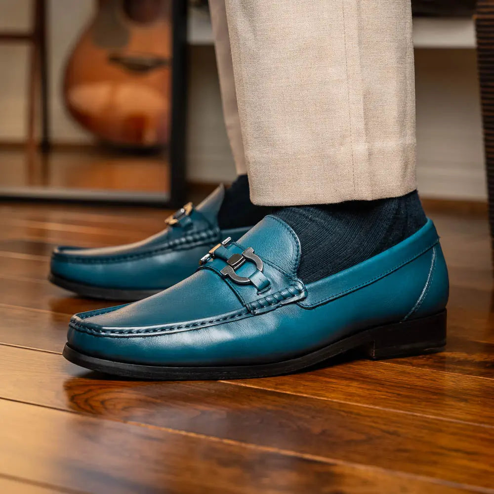 Marco Di Milano Cassarano Navy Genuine Calf Loafers