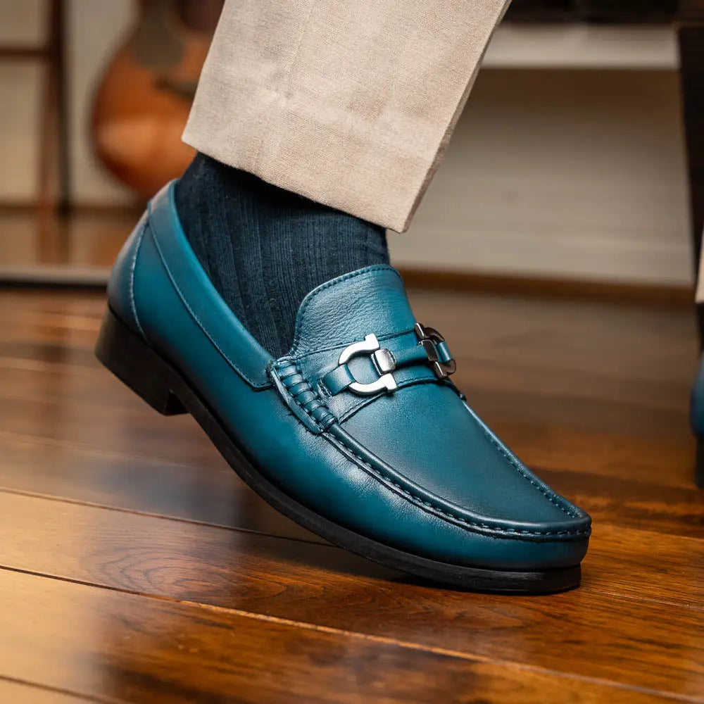 Marco Di Milano Cassarano Navy Genuine Calf Loafers