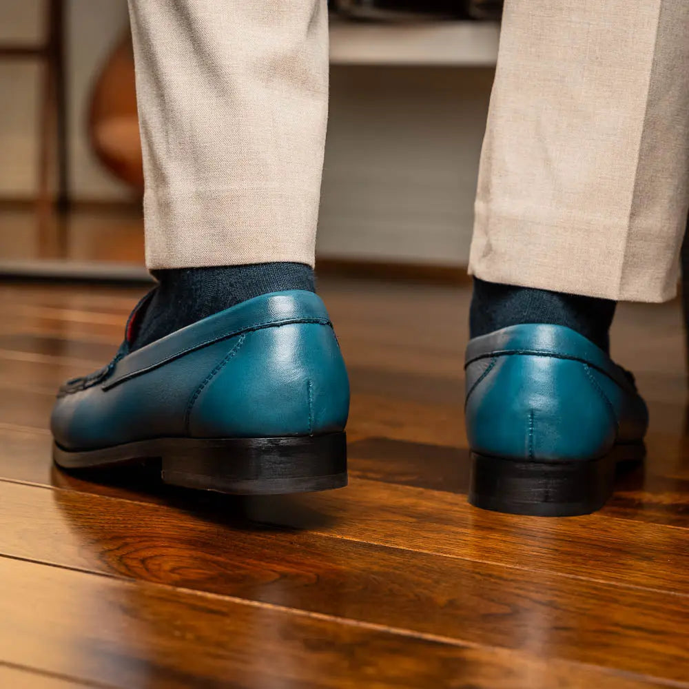 Marco Di Milano Cassarano Navy Genuine Calf Loafers