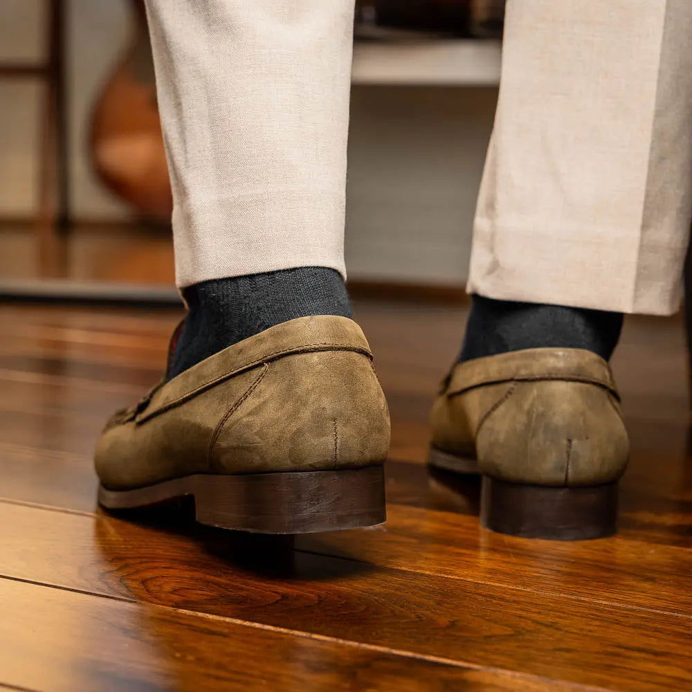 Marco Di Milano Cassarano Crazy Olive Genuine Calf Loafers