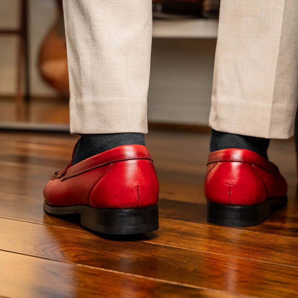 Marco Di Milano Cassarano Red Genuine Calf Loafers