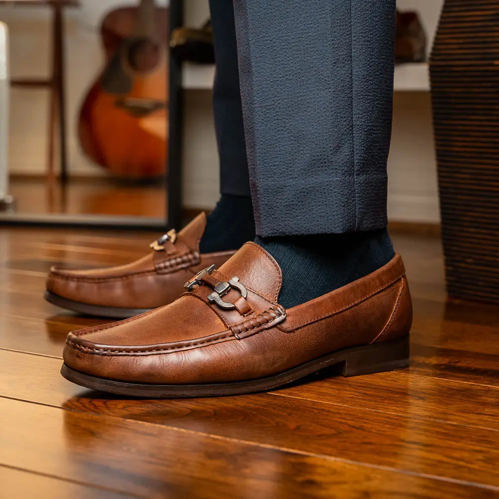 Marco Di Milano Cassarano Crazy Tan Genuine Calf Loafers