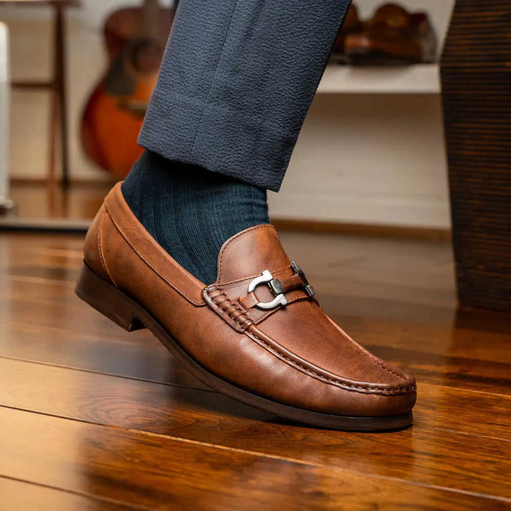 Marco Di Milano Cassarano Crazy Tan Genuine Calf Loafers