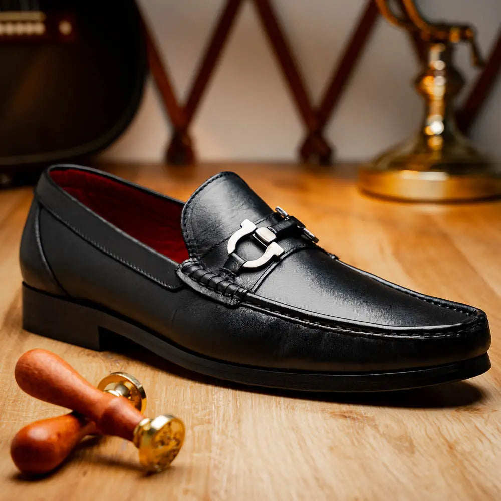 Marco Di Milano Cassarano Black Genuine Calf Loafers