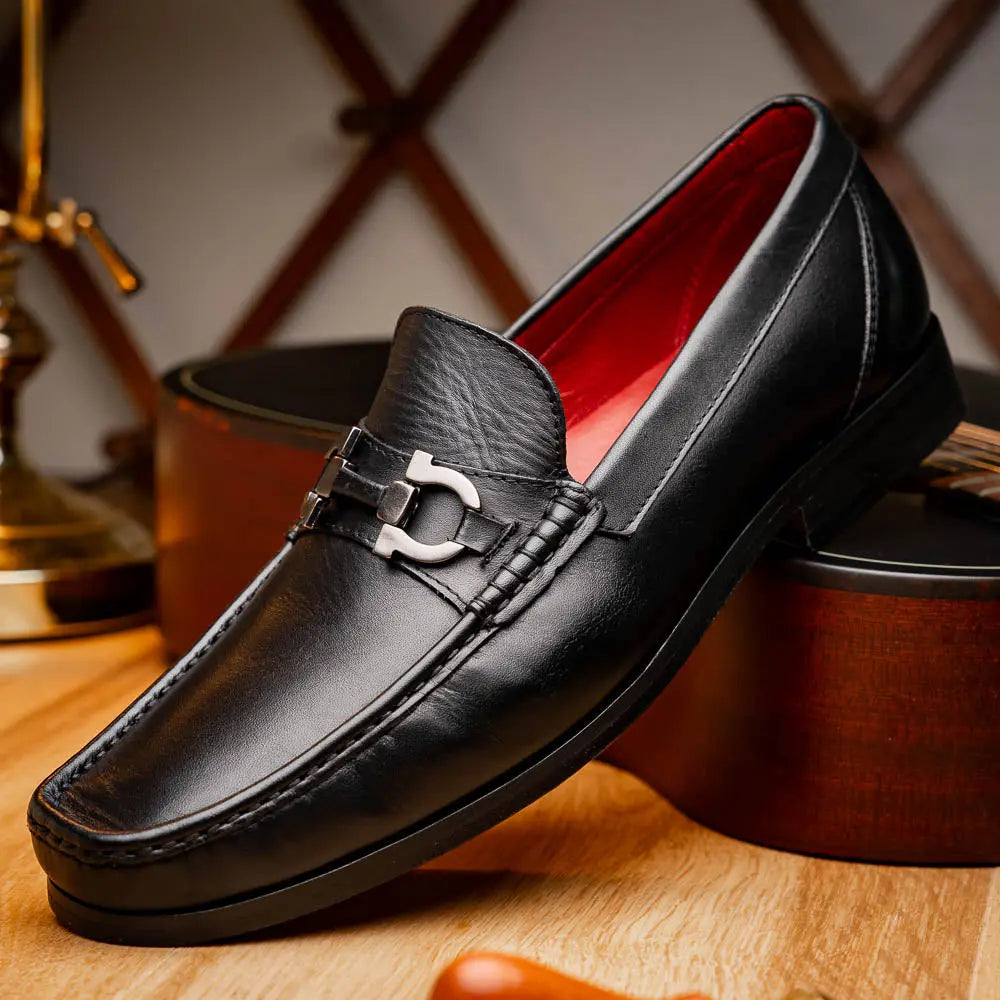 Marco Di Milano Cassarano Black Genuine Calf Loafers