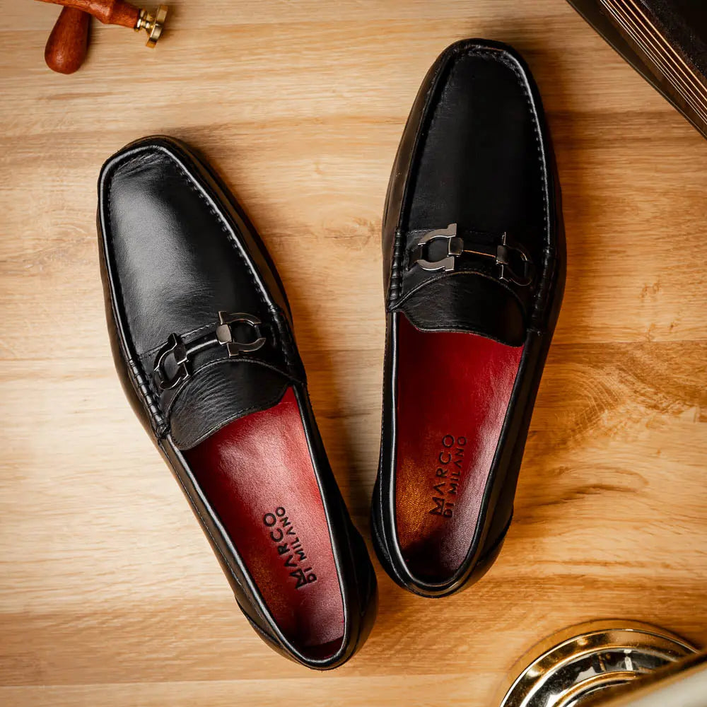 Marco Di Milano Cassarano Black Genuine Calf Loafers