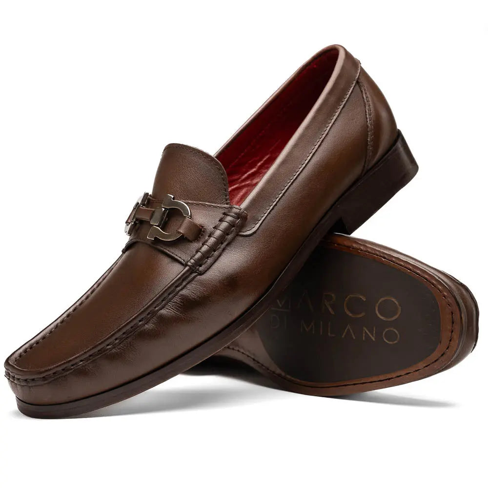 Marco Di Milano Cassarano Brown Genuine Calf Loafers