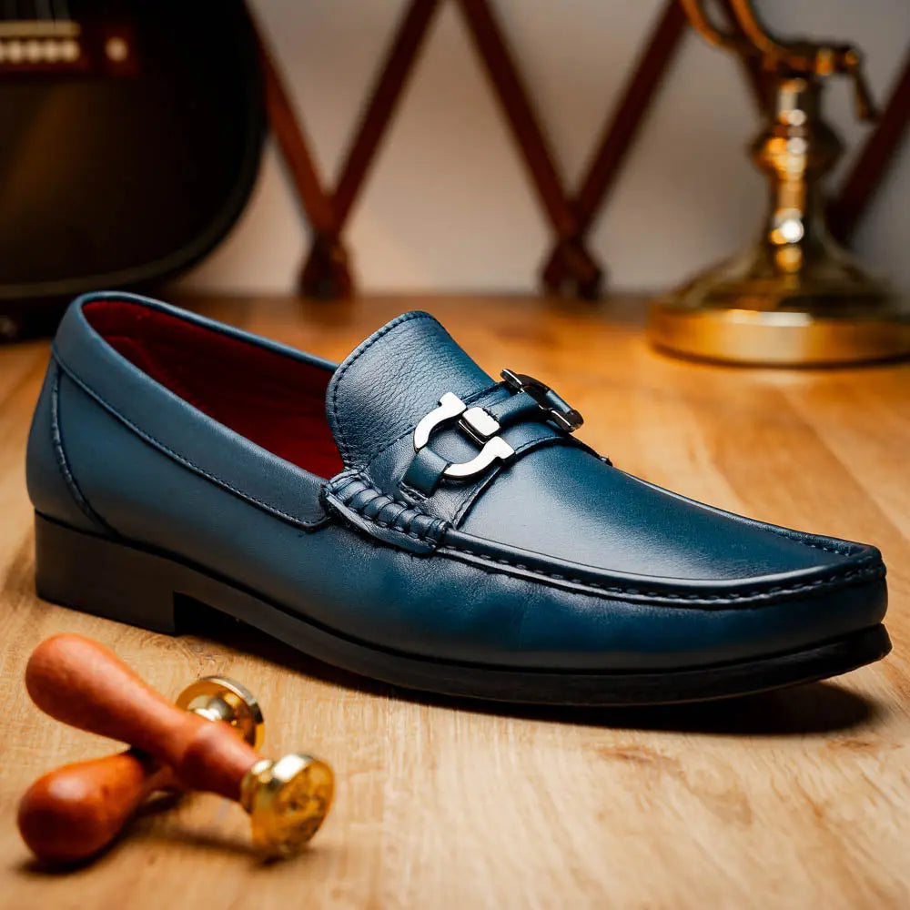Marco Di Milano Cassarano Navy Genuine Calf Loafers