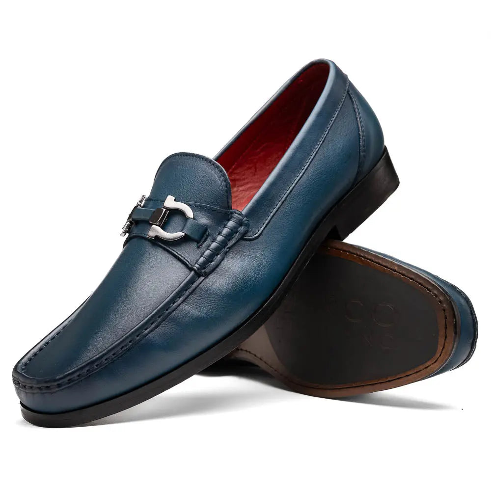 Marco Di Milano Cassarano Navy Genuine Calf Loafers