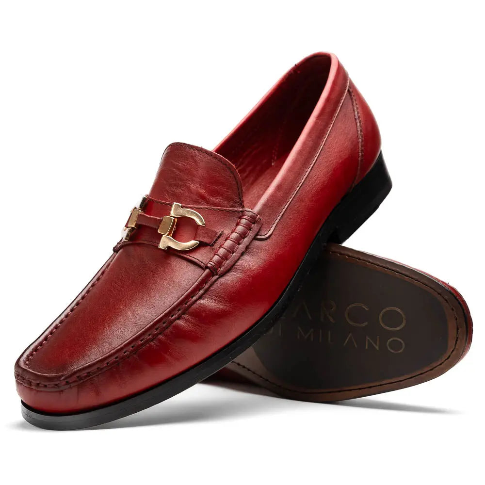 Marco Di Milano Cassarano Red Genuine Calf Loafers