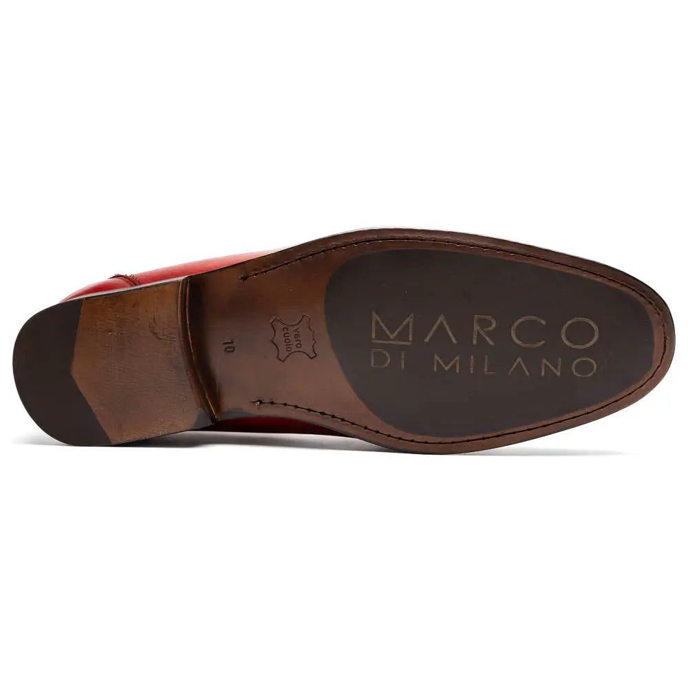 Marco Di Milano Cassarano Red Genuine Calf Loafers