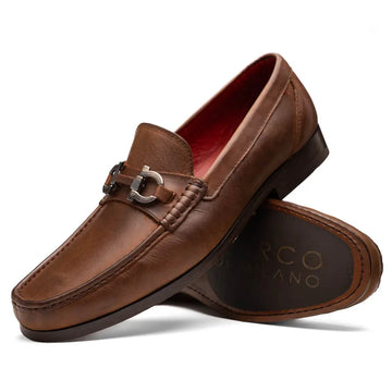 Marco Di Milano Cassarano Crazy Tan Genuine Calf Loafers